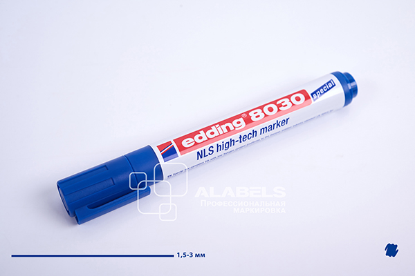 Перманентный синий маркер для маркировки кабеля
