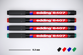 Набор перманентных маркеров для маркировки кабеля Edding 8407