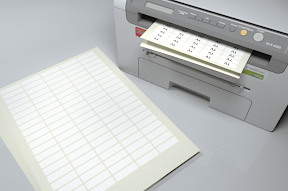 Наклейки для маркировки розеток и выключателей из полиестра без надписи, для печати на лазерном принтере, лист 100 шт.